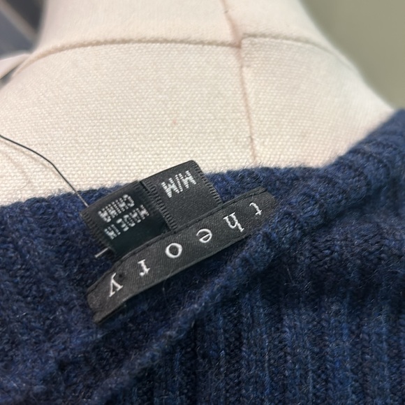 Theory Isamar Cashmere Knit Sweater Dress New Navy Medium NWT - Picture 9 of 10